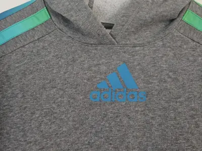 Polerón Adidas gris con capucha - miniatura 2