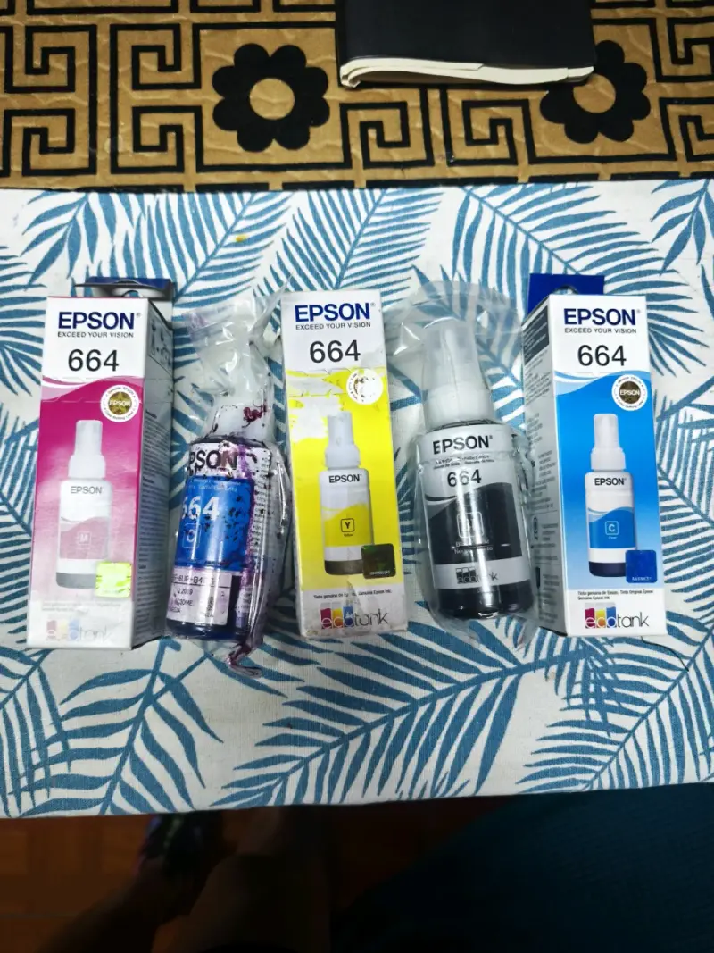 Set de tintas Epson 664 para impresora
