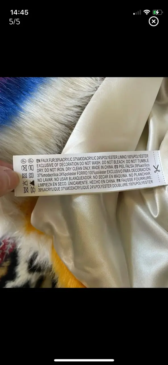 Chaqueta de piel sintética a rayas colorida - 5