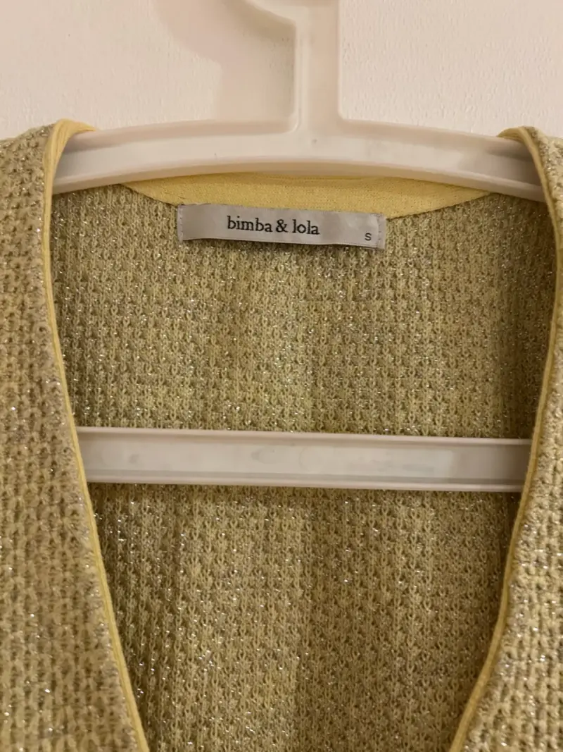 Cardigan Bimba y Lola amarillo con brillo - 2
