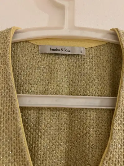 Cardigan Bimba y Lola amarillo con brillo - miniatura 2