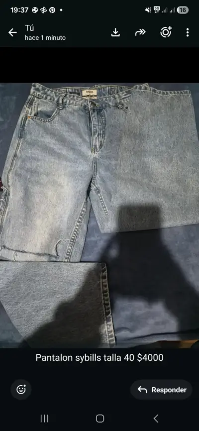Jeans de mezclilla azul claro - miniatura 2