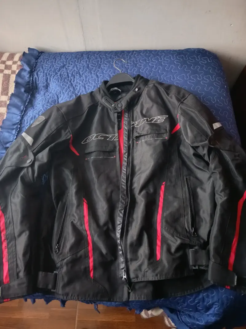 Chaqueta de moto Octane negra y roja - 3