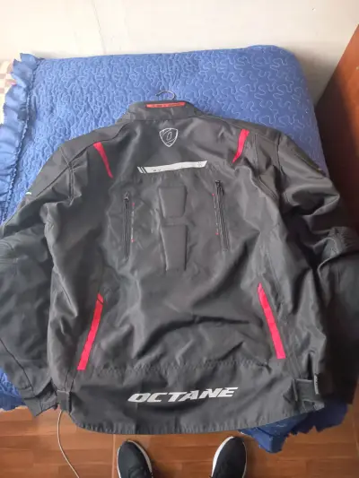 Chaqueta de moto Octane negra y roja - miniatura 5