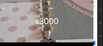 Collar de acero inoxidable con dijes - miniatura 1