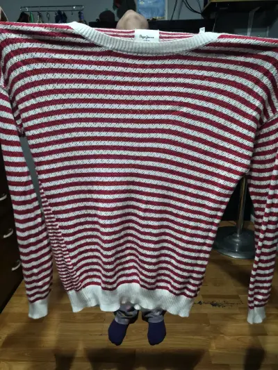 Suéter Pepe Jeans a rayas rojas y blancas - miniatura 1