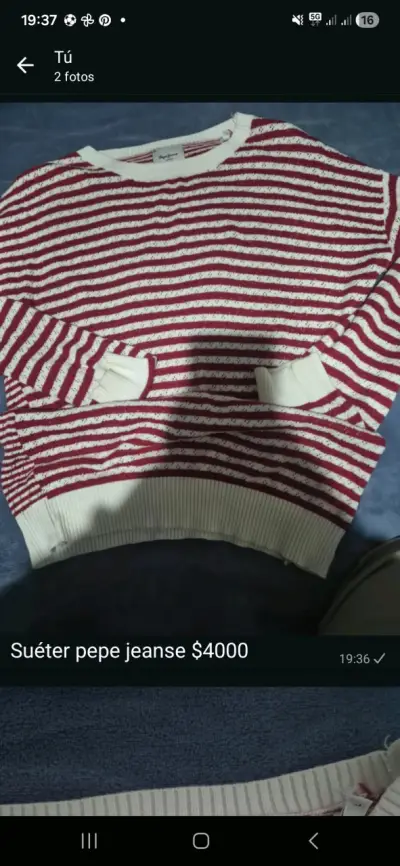 Suéter Pepe Jeans a rayas rojas y blancas - miniatura 4