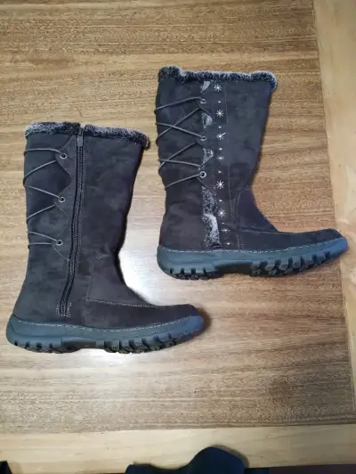 Botas de invierno cafe con forro - miniatura 1