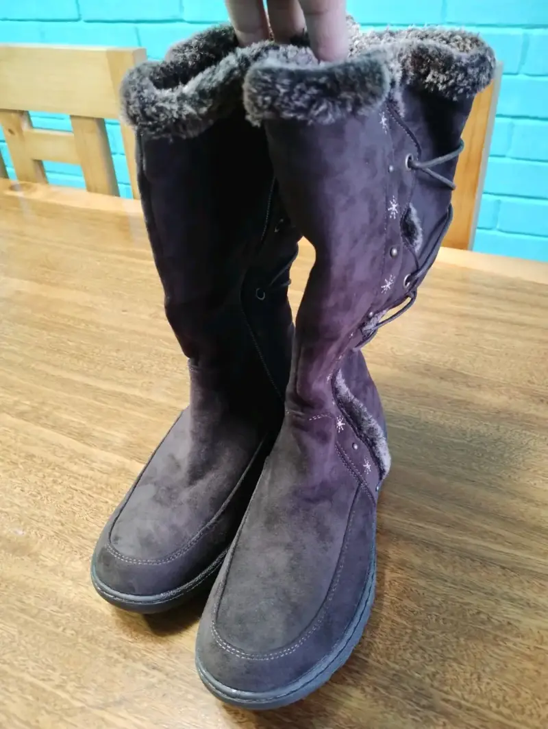 Botas de invierno cafe con forro - 2