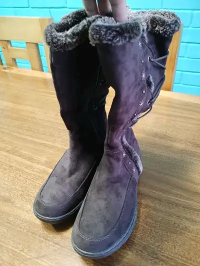 Botas de invierno cafe con forro - miniatura 2