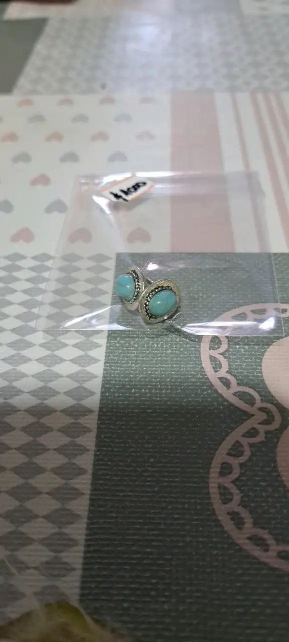 Aros  de plata con turquesa