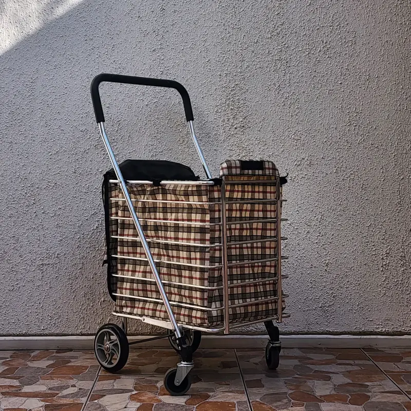 Carro de compras plegable con estructura metálica - 2