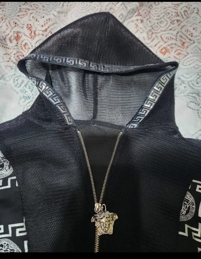 Chaqueta versace réplica capucha estampada - 2