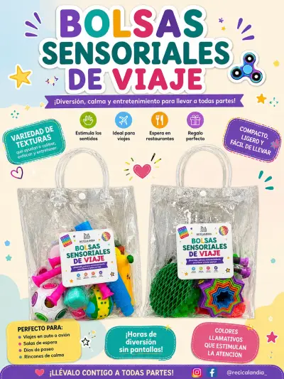 Bolsas sensoriales de viaje para niños - miniatura 1