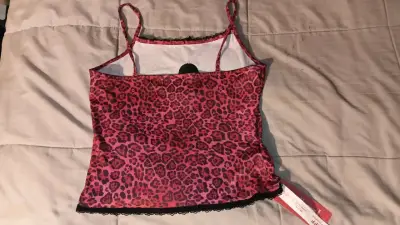 Top de tirantes rosa con estampado animal - miniatura 2