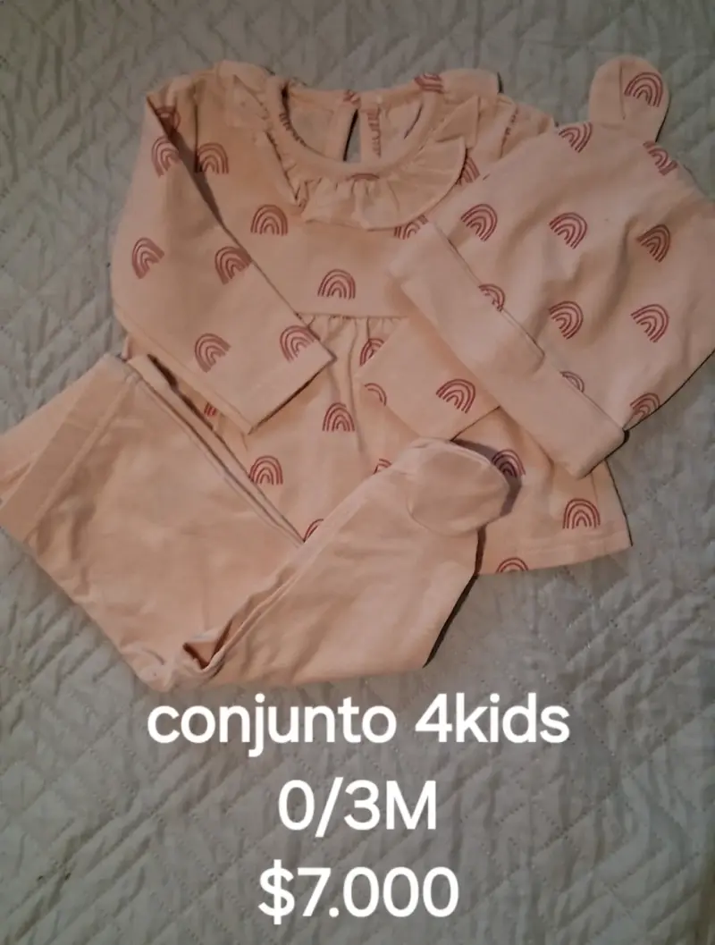 Conjunto infantil 4Kids 9M rayas y flores - 4