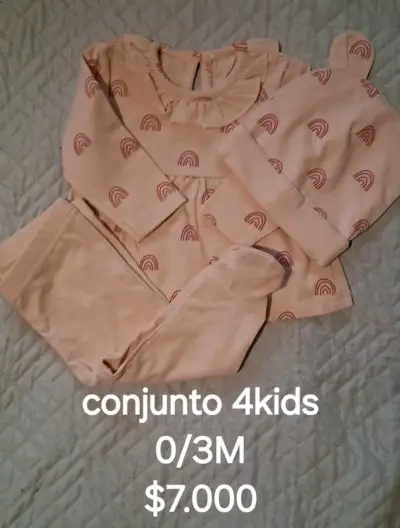 Conjunto infantil 4Kids 9M rayas y flores - miniatura 4