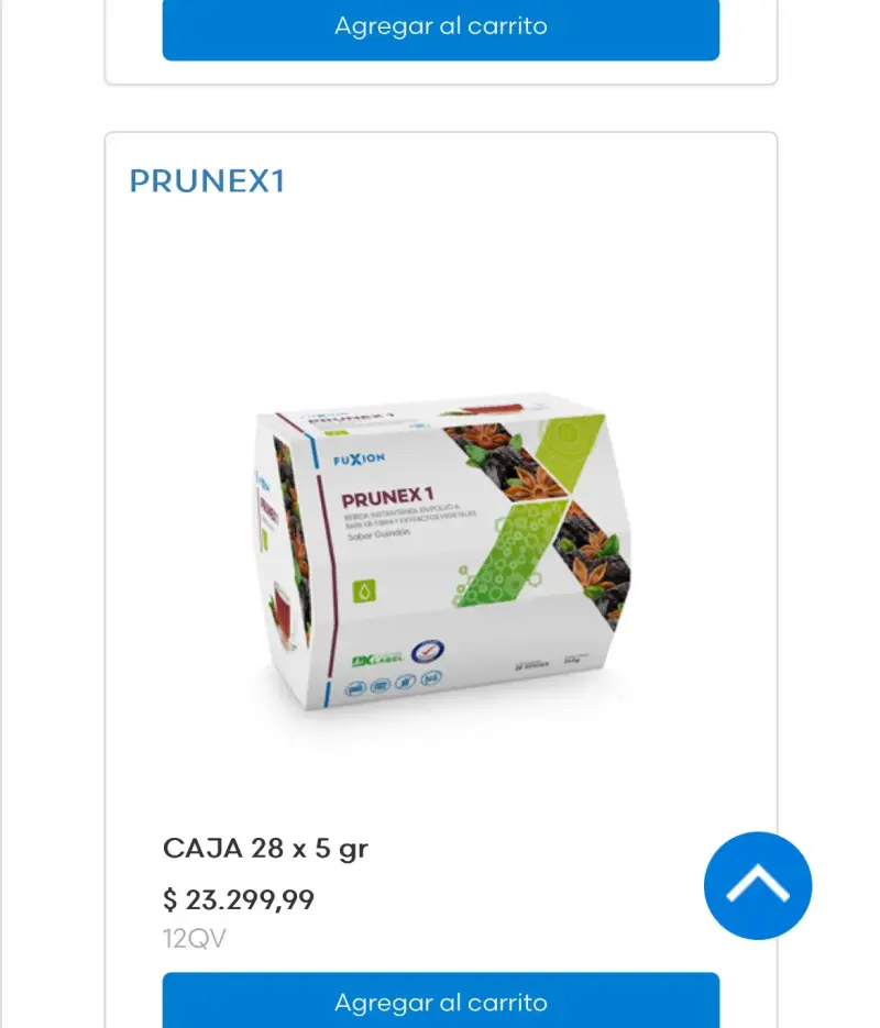 Caja de bebida Prunex1 sabor guinda