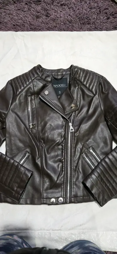Chaqueta de cuero Wados café - miniatura 1