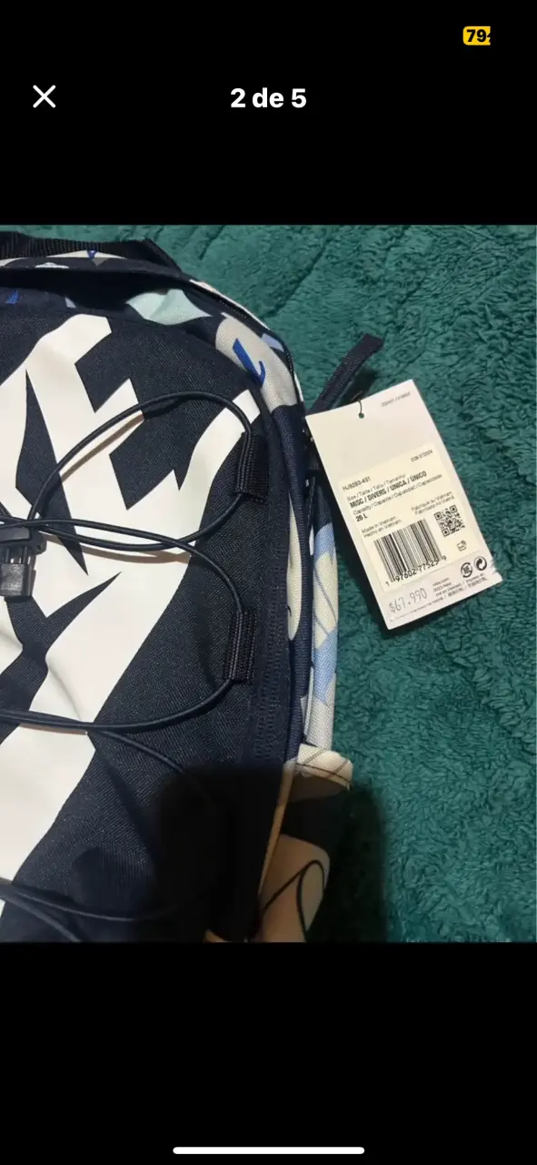Mochila Nike azul con logo grande - 2