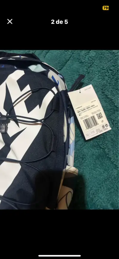 Mochila Nike azul con logo grande - miniatura 2