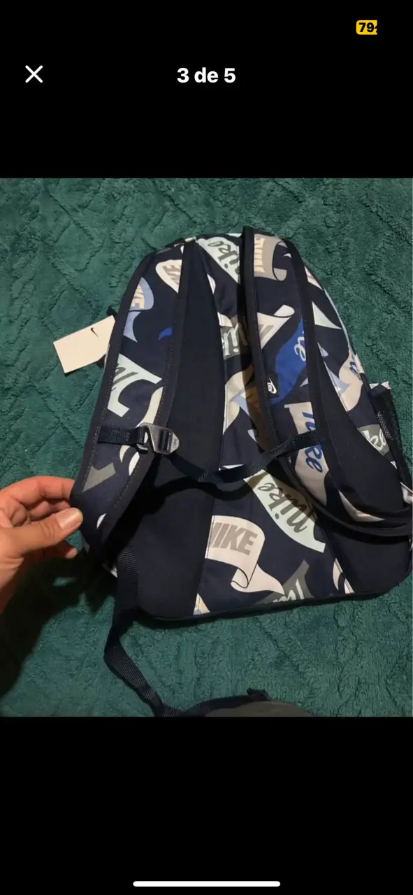 Mochila Nike azul con logo grande - 5