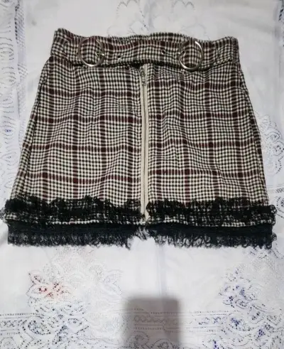 Falda nueva cuadrille con encaje - miniatura 1