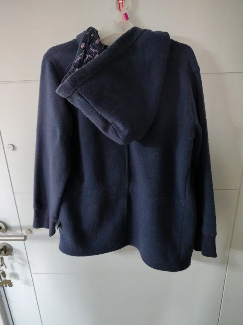 Chaqueta azul con capucha para niña - 2
