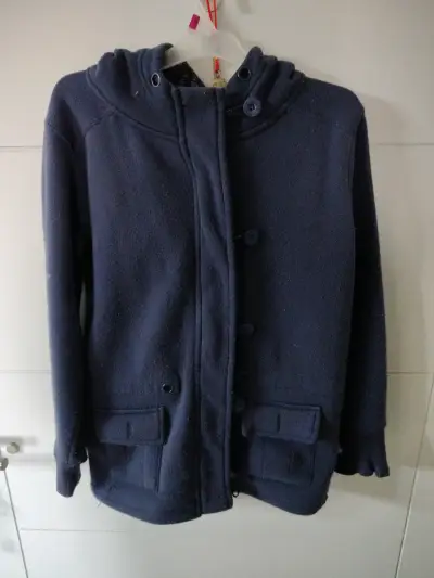 Chaqueta azul con capucha para niña - miniatura 3