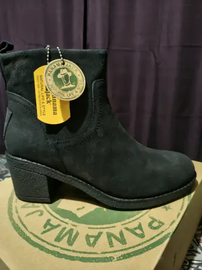 Botines de cuero negro Panama Jack - miniatura 1
