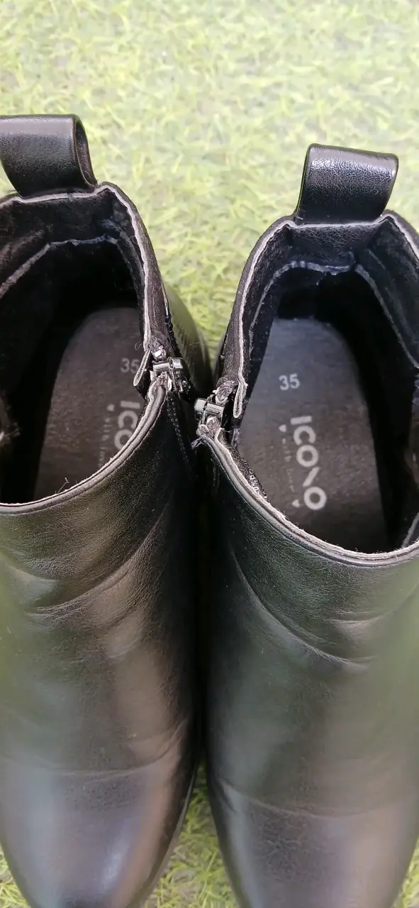 Botines negros de cuero con cierre lateral - 3