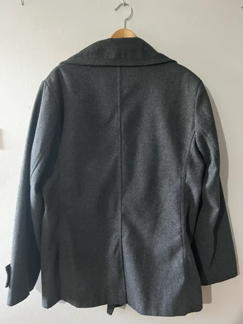 Abrigo cruzado gris para hombre XL - 2