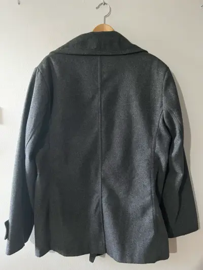 Abrigo cruzado gris para hombre XL - miniatura 2