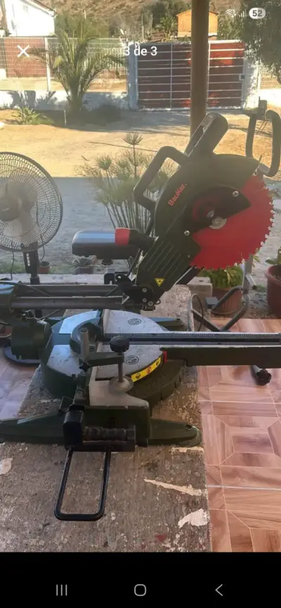 Sierra ingletadora telescopica bauker - miniatura 1