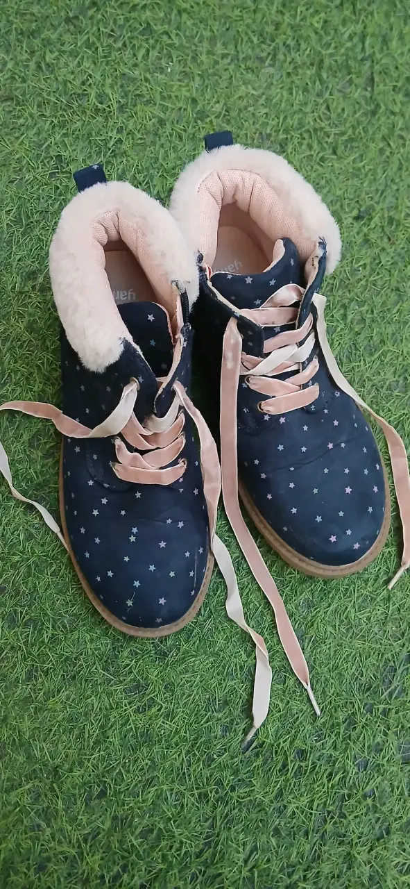 Botines de invierno azul con estrellas - 2
