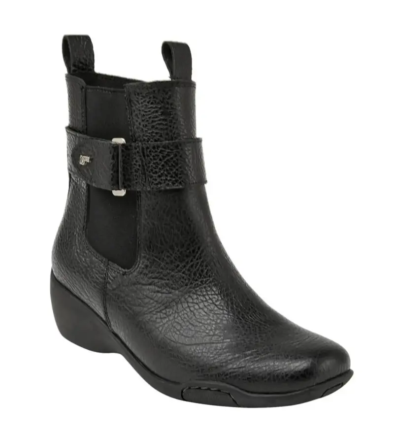 Botines negros de cuero l. - 2