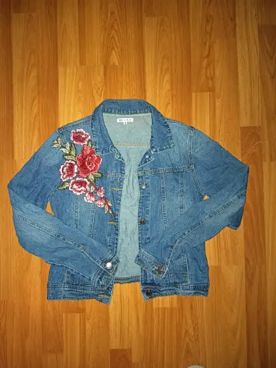 Chaquetas de mezclilla azul para mujer - miniatura 2