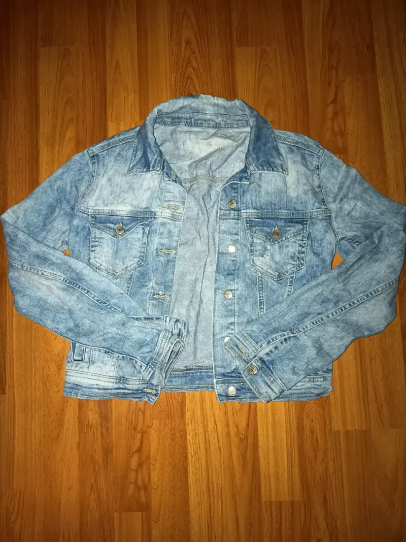 Chaquetas de mezclilla azul para mujer - 3