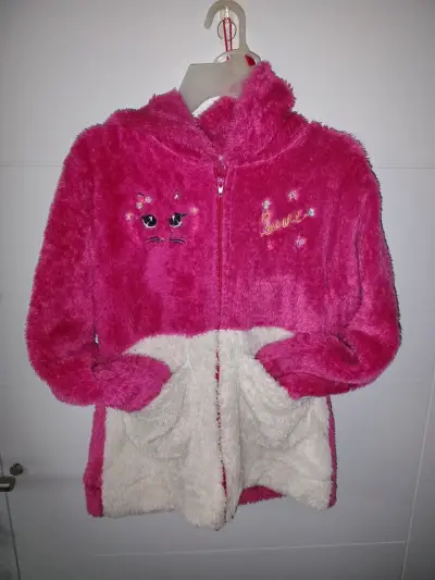 Chaqueta polar morada con capucha - miniatura 3
