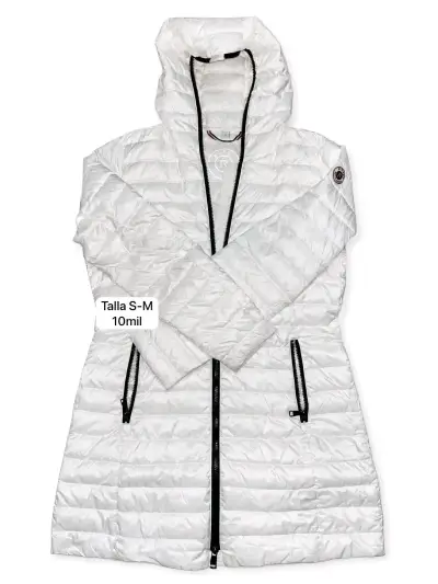 Chaqueta acolchada bicolor con capucha - miniatura 3