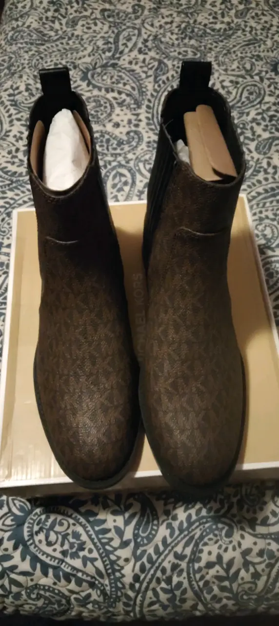 Botines de cuero marrón Michael Kors
