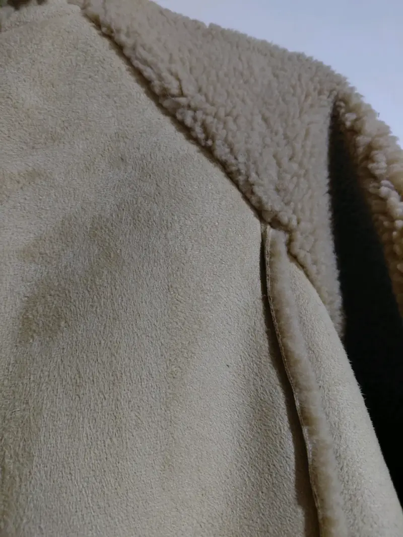Chaqueta de lana beige con forro - 2