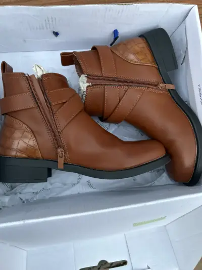 Hermoso Botines de cuero🍁🌷👢 marrón - miniatura 1