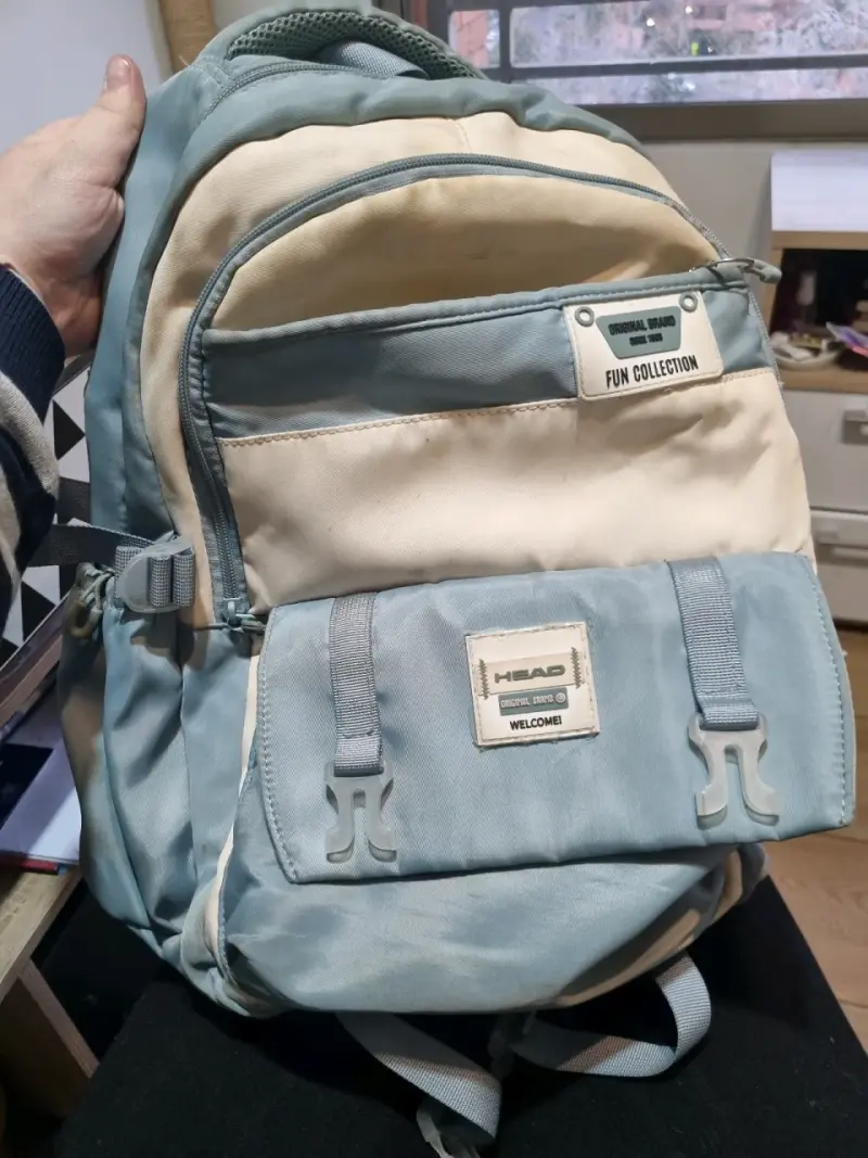 Mochila Head azul y beige