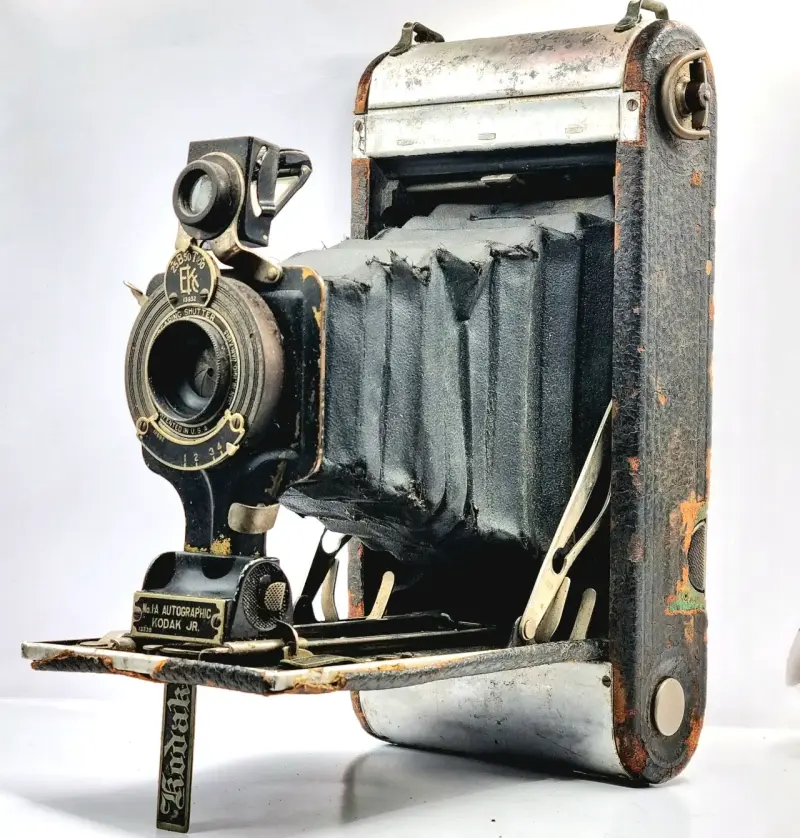 Cámara antigua Kodak Junior Autographic - 5