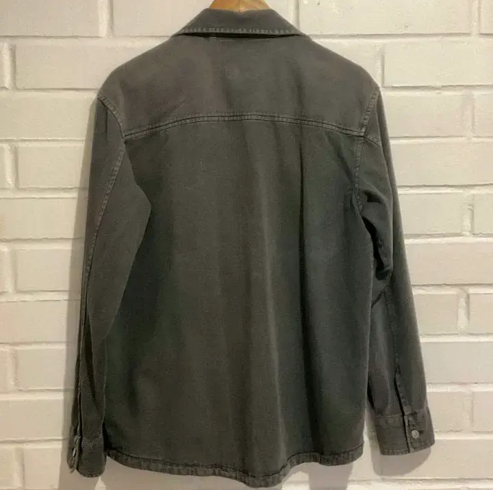 Camisa de mezclilla gris para hombre - 2