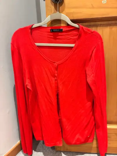Cardigan rojo Mango Basics talla M - miniatura 1