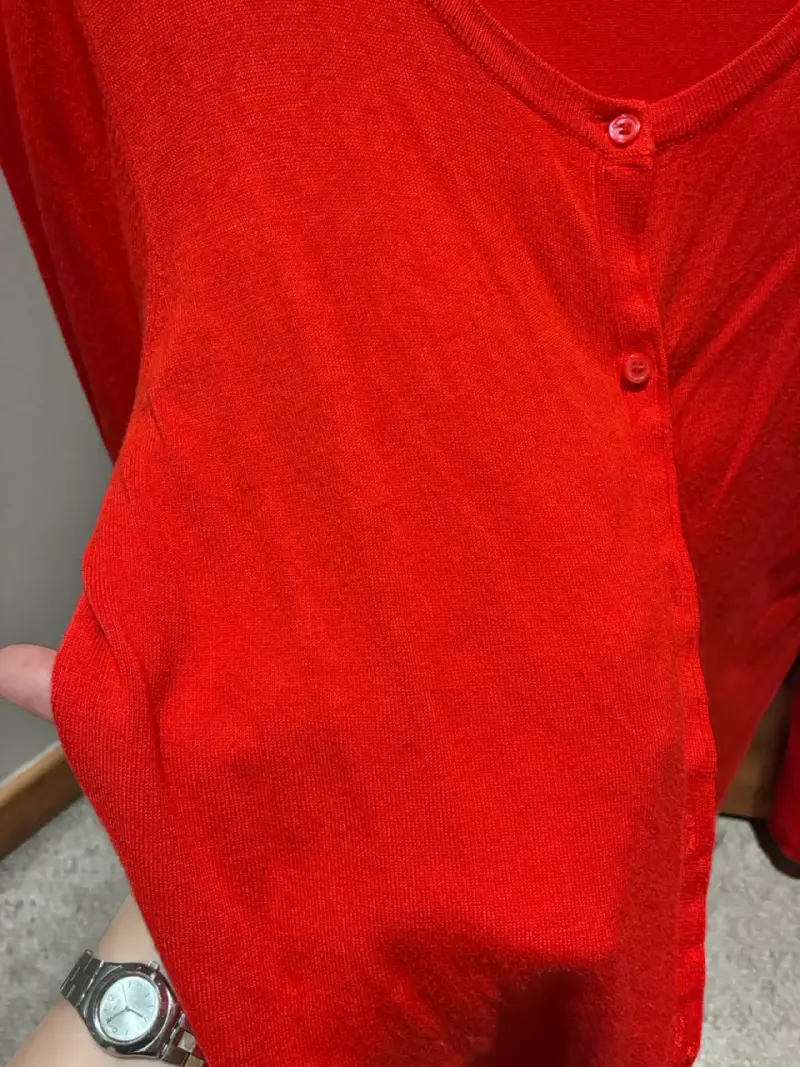 Cardigan rojo Mango Basics talla M - 2