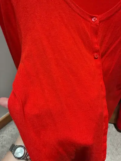 Cardigan rojo Mango Basics talla M - miniatura 2