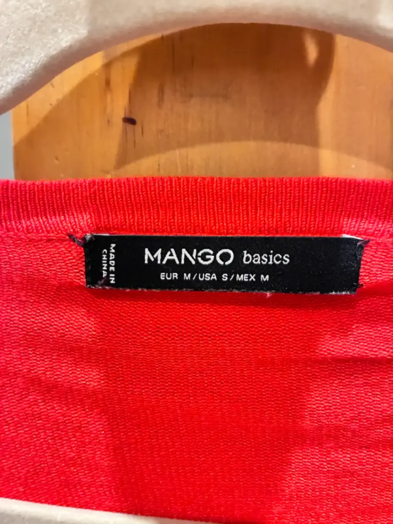 Cardigan rojo Mango Basics talla M - 3